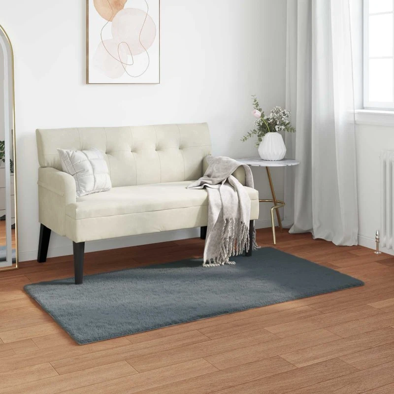 Faux kaninpels tæppe Olite 80x150 cm – Antracit