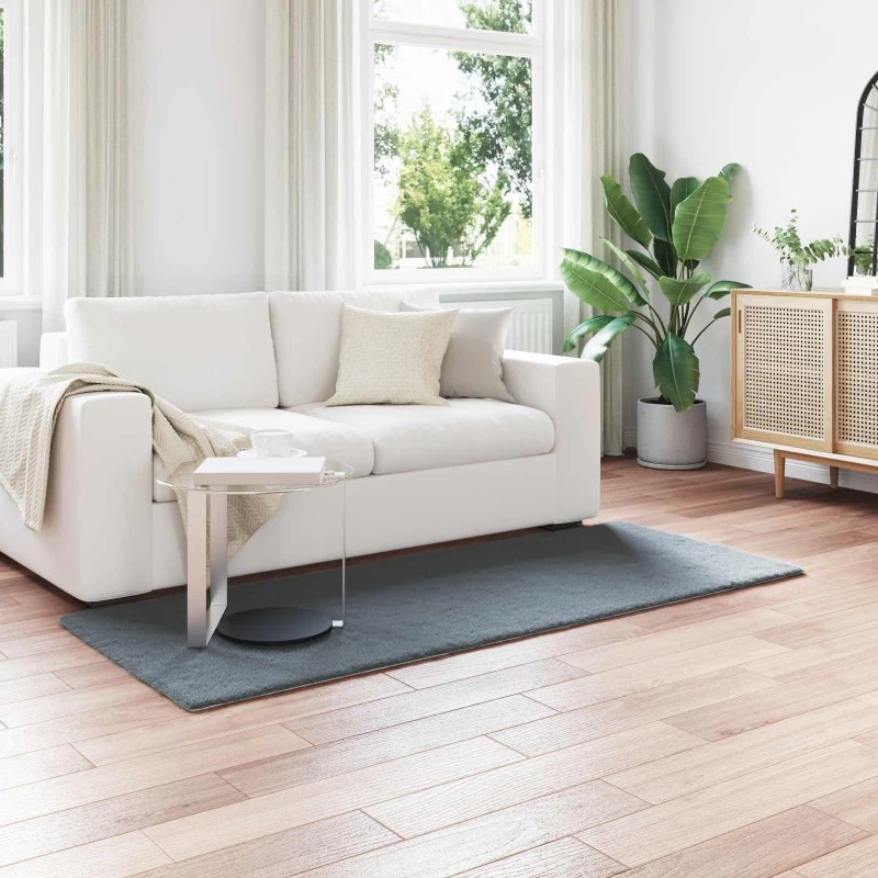 Falsk Kaninpels Tæppe Olite 80x200 cm - Antracit