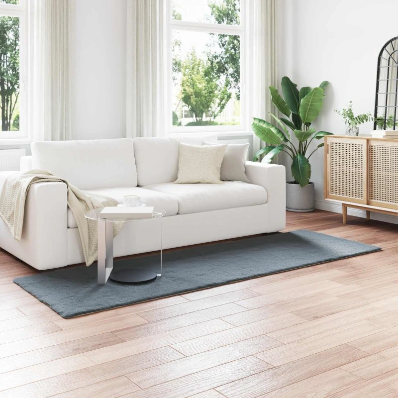 Faux kaninpels tæppe Olite 80x250 cm – Antracit