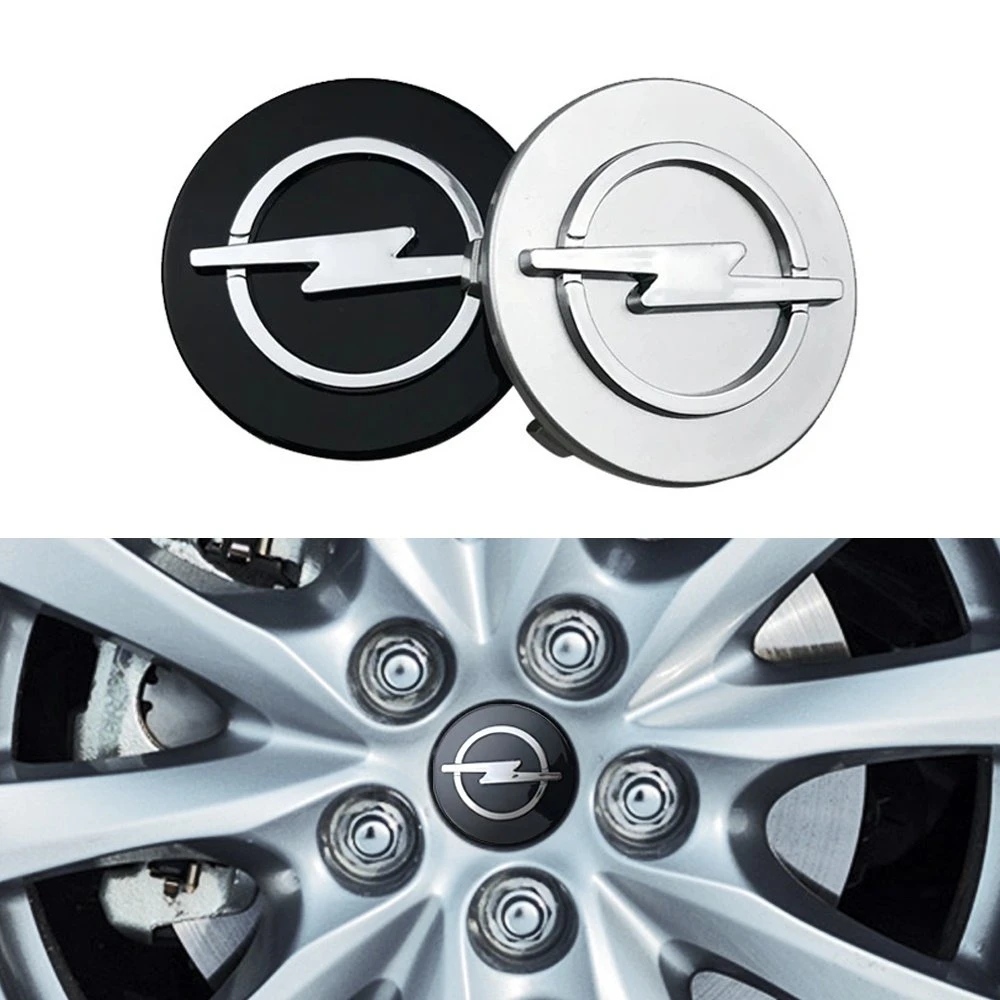 Opel Centerkapsler til fælge - 4-pak - 64mm - Svart