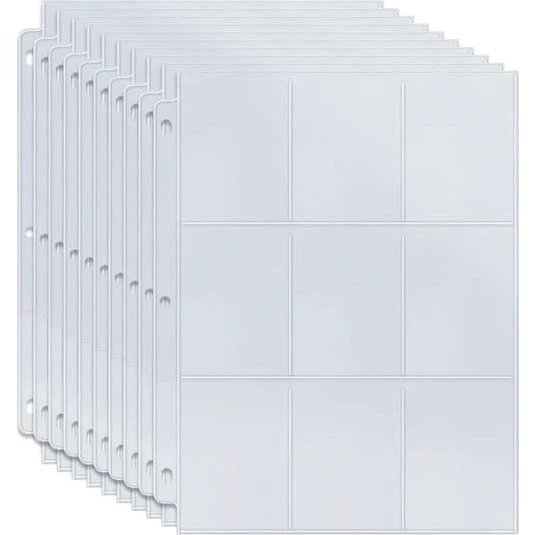 Plastlommer til Samlekort - Card Sleeves 9-rum