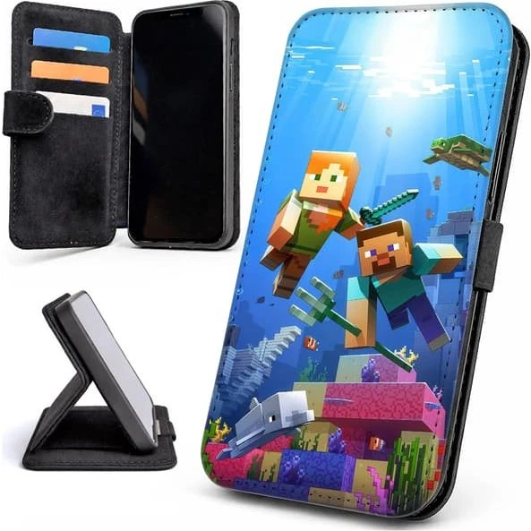 Minecraft Etui til Samsung Galaxy A17 5G med kortholder