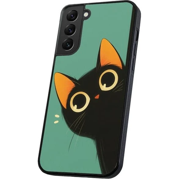 Samsung Galaxy S22 Cover Cat - Sort