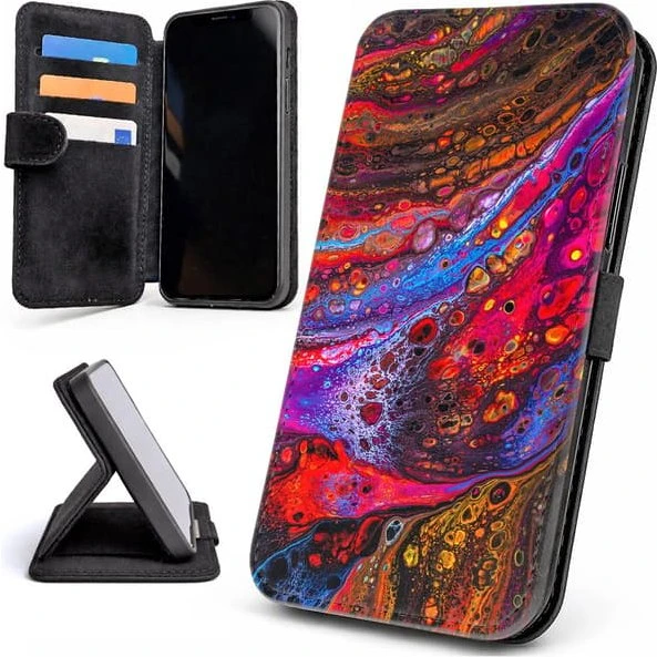 Samsung Galaxy A17 5G Etui med kortholder - Psykedelisk