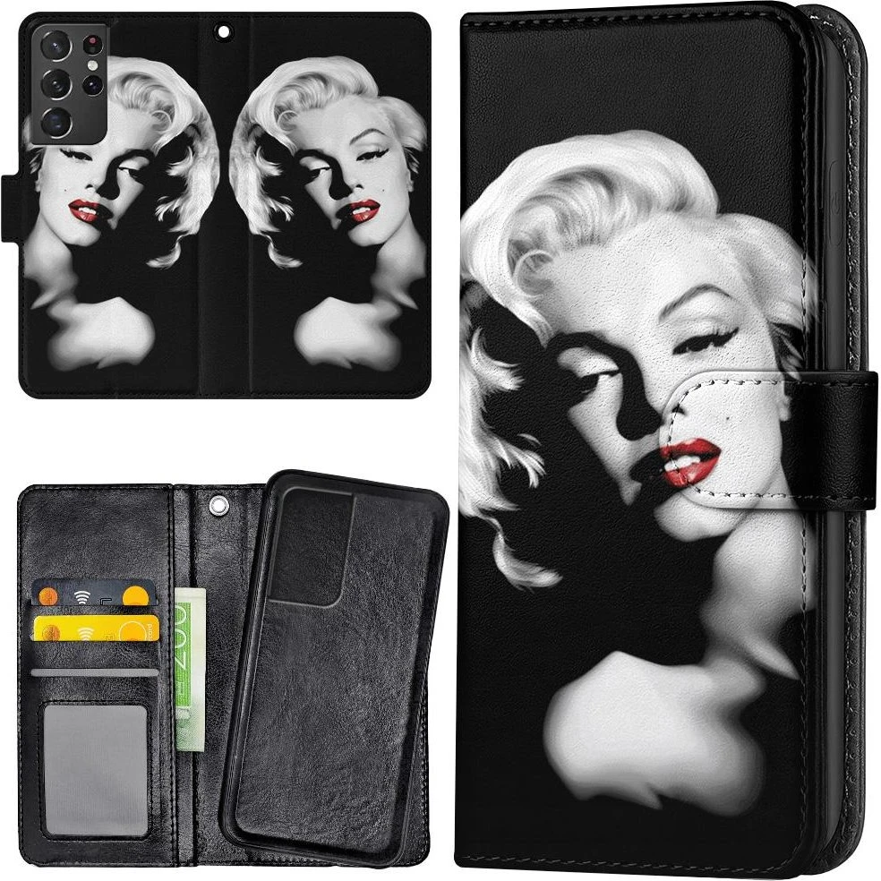 Samsung Galaxy S21 Ultra Cover med Marilyn Monroe - Pungetuie