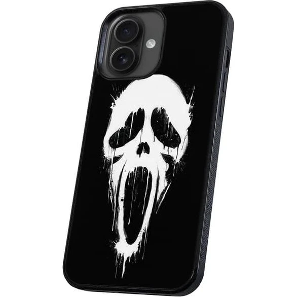 iPhone 16 Cover - Scream Ghostface - Sort