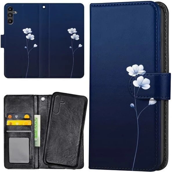 Samsung Galaxy S25 Flower Pungetui med Kortholder