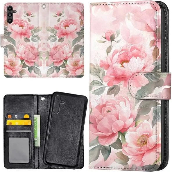 Samsung Galaxy A17 5G Cover med blomstermønster og pung