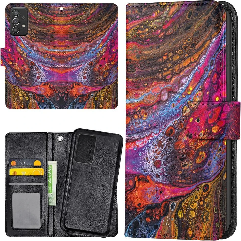 Samsung Galaxy A13 4G Cover - Psykedelisk Pungetui