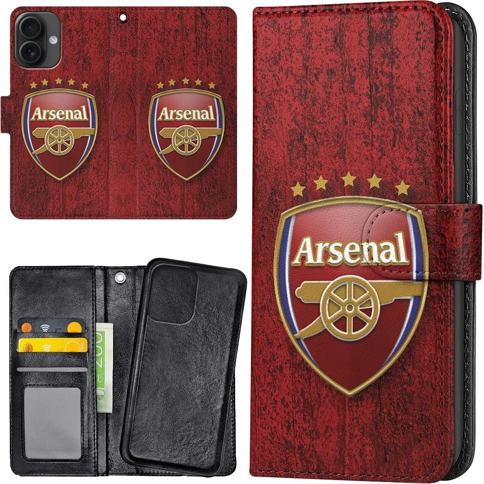 Arsenal iPhone 16 Mobilcover med Pungetui