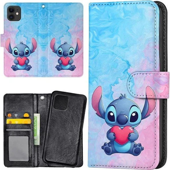 iPhone 11 Mobilcover Stitch med Pungetui