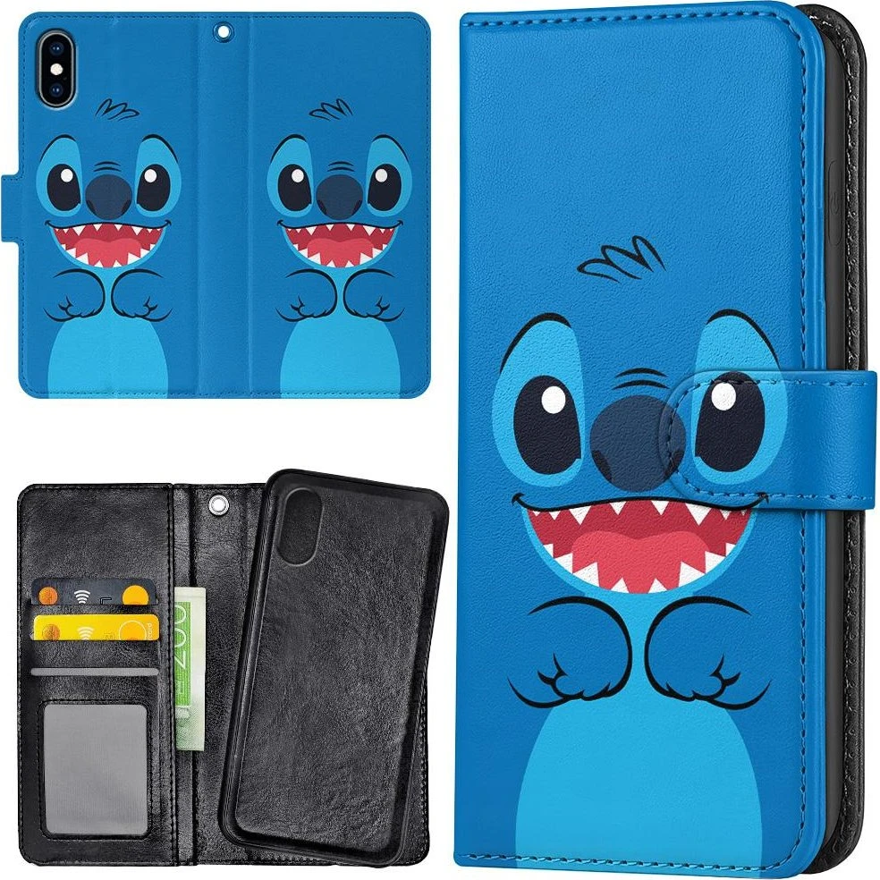iPhone XR Mobilcover Stitch - Pungetui med kortholder