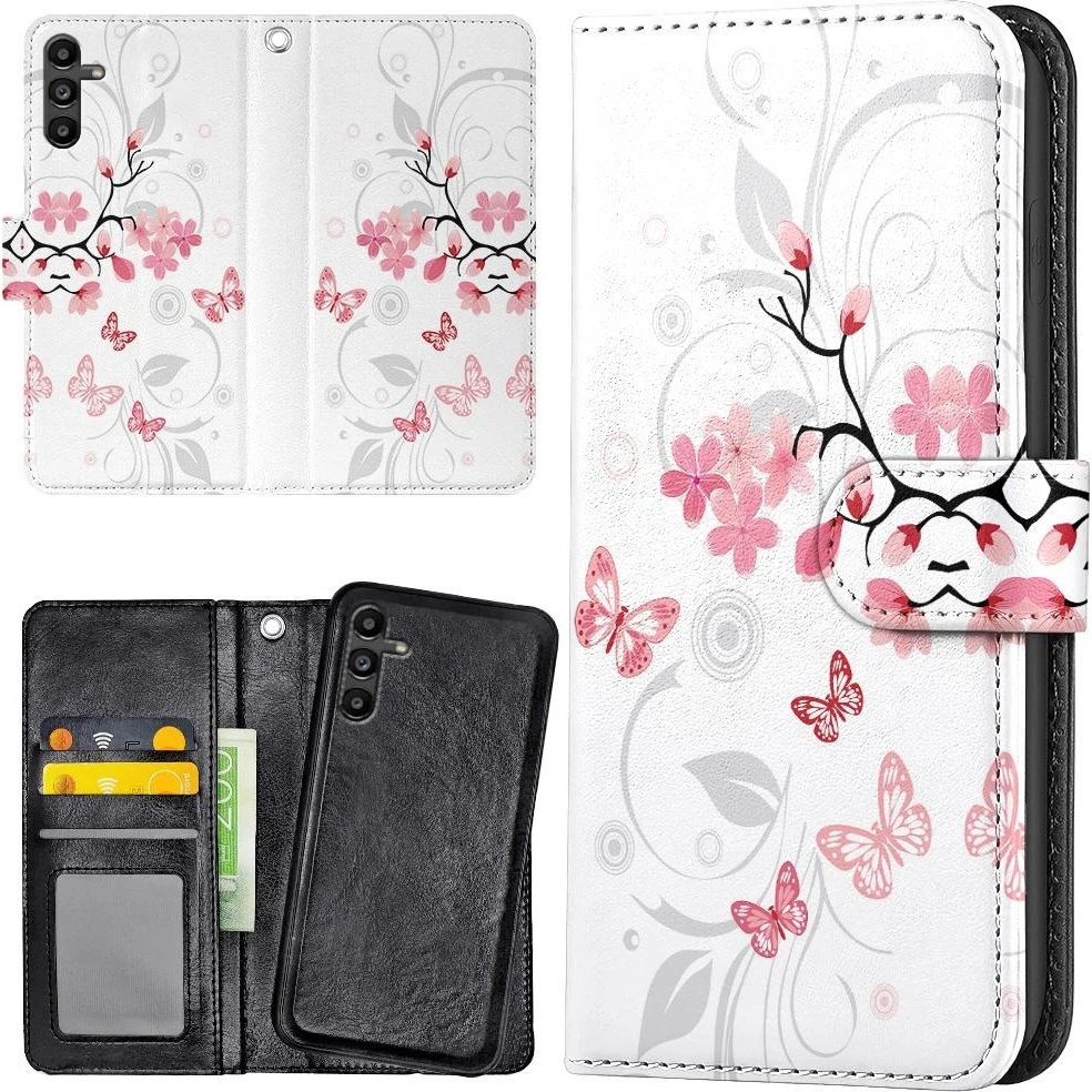 Samsung Galaxy A35 5G Cover med Pung og Naturligt Mønster