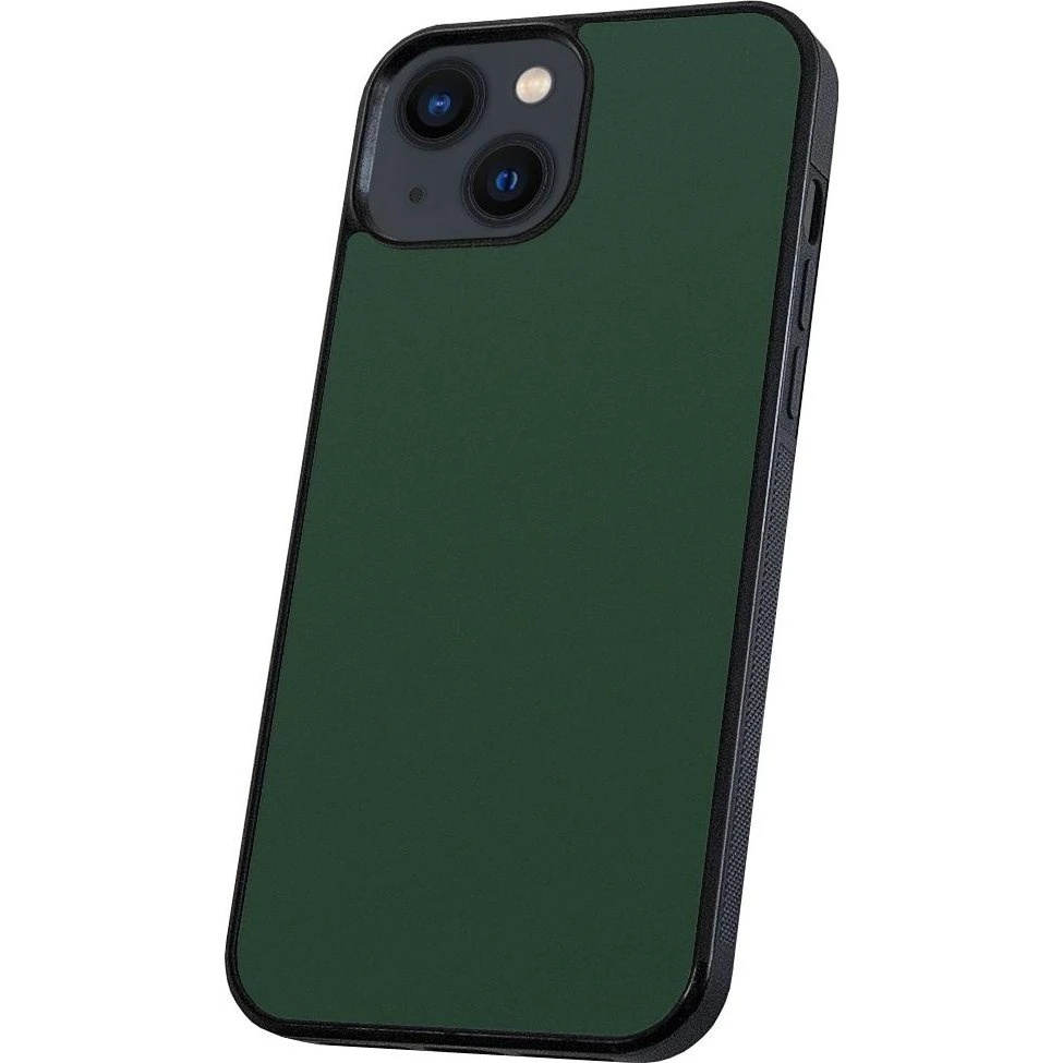 iPhone 13 Mini Cover - Mørkegrøn med beskyttende riller