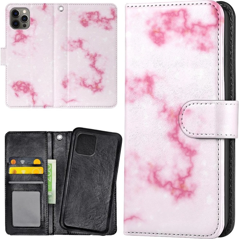 iPhone 11 Pro Mobilcover med Pungetui i Marmor-design