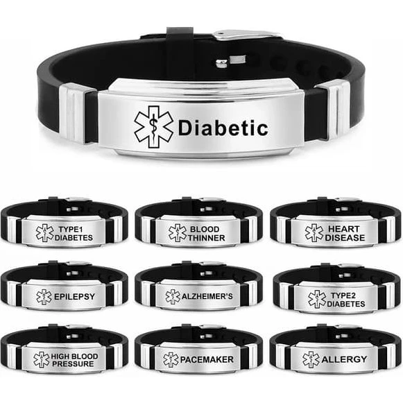 Medicinsk ID-Armbånd i Silikone - Allergy