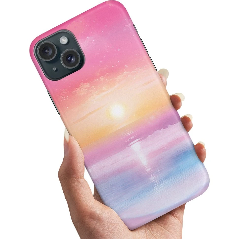 iPhone 15 Cover Sunset - Stilfuldt og slidstærkt mobilcover