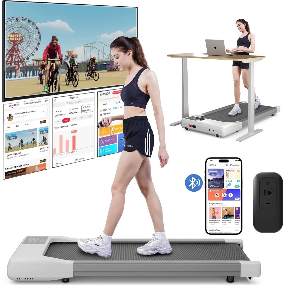 Treadmill Walking Pad – 2-i-1 løbe- og gåbånd