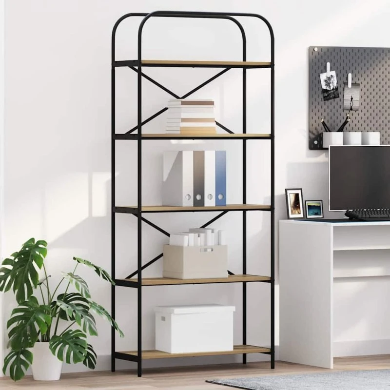 Bogreol Artisan i egetræ 80x30x183 cm