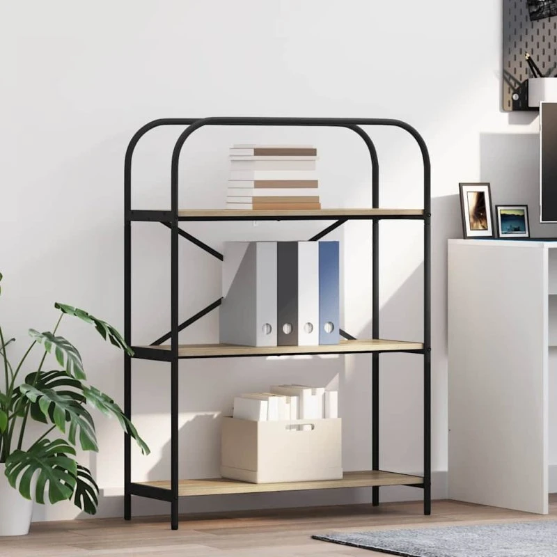 Bogreol Sonoma eg 80x30x109 cm - Konstrueret træ