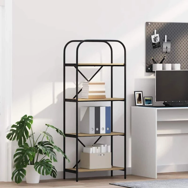 Bogreol Sonoma eg 60x30x146 cm – konstrueret træ