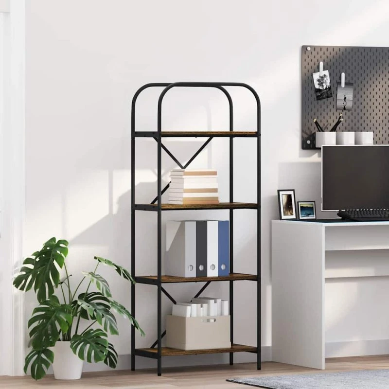 Bogreol Røget Eg 60 x 30 x 146 cm