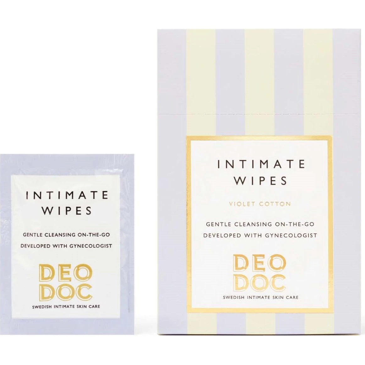DeoDoc Intimate Deo Wipes Violet Cotton (10 stk.)