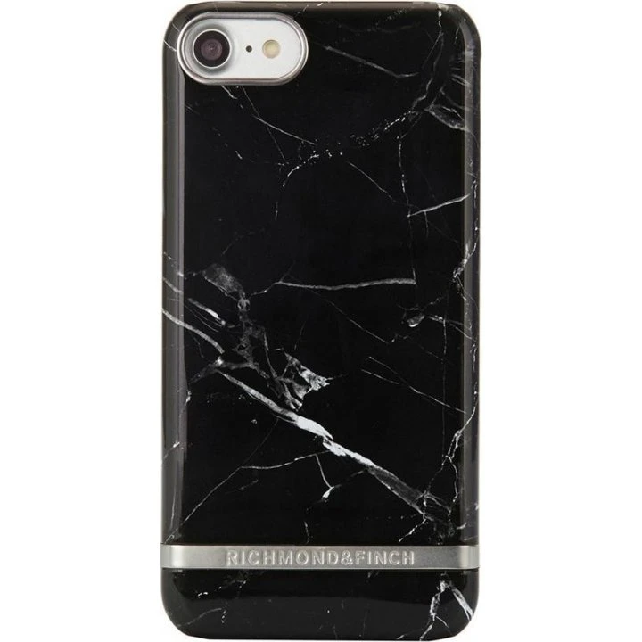 Richmond & Finch iPhone 7/8/SE2-etui, sort marmor