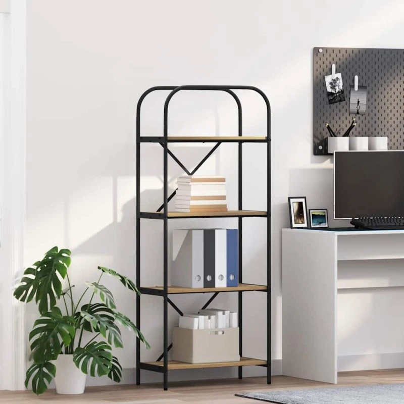 Artisan bogreol i egetræ 60x30x146 cm