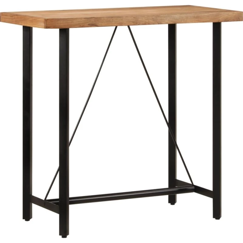 Barbord 110x55x107 cm i massivt akacietræ og jern