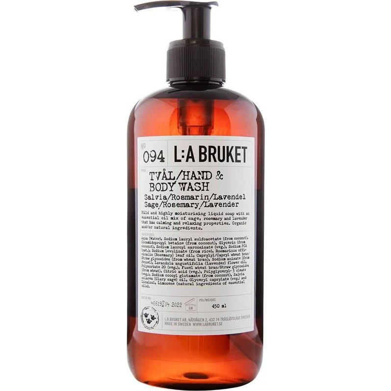 L:a Bruket 094 Hand & Body Wash Sage/Rosemary/Lavender 450 ml