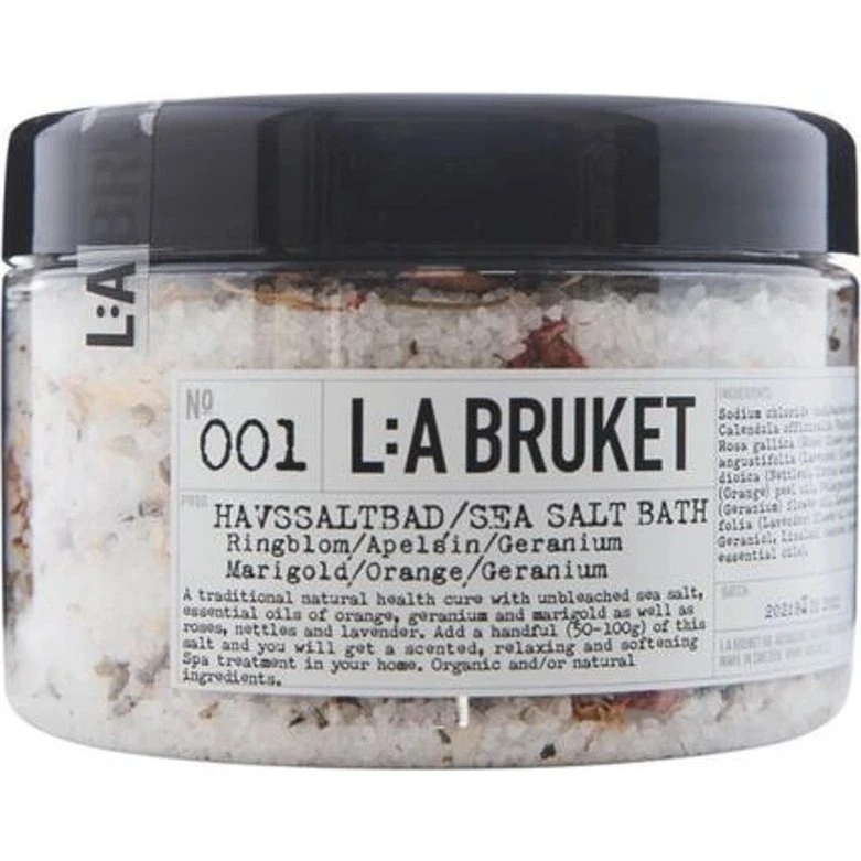 L:a Bruket 001 Sea Salt Bath Marigold/Orange/Geranium 450 g