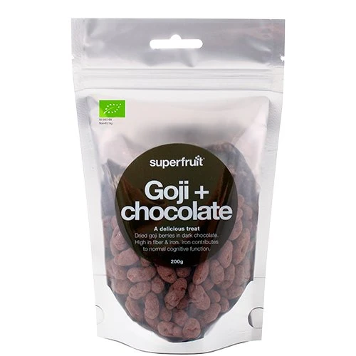 Superfruit Gojibær m. chokolade Ø 200g