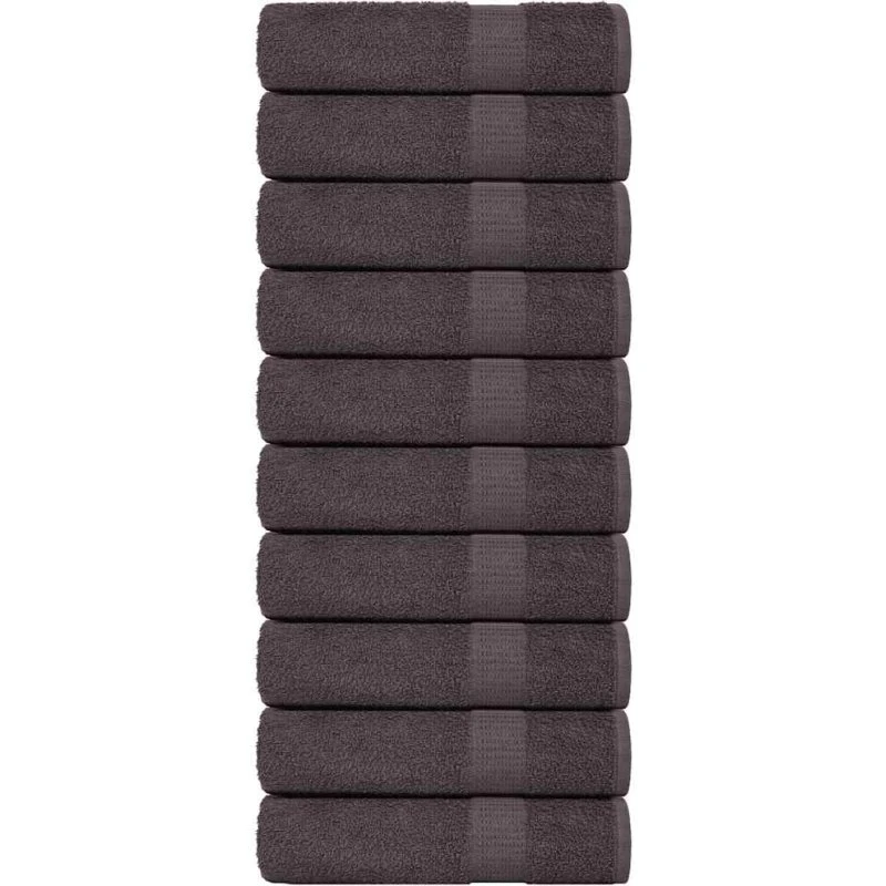 Badehåndklæder FROGN 10 stk Antracit 100x150 cm 360 g/m²