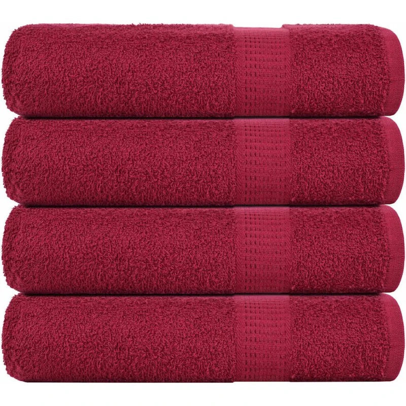 FROGN badehåndklæder 4 stk 70x140 cm bordeaux 360 gsm