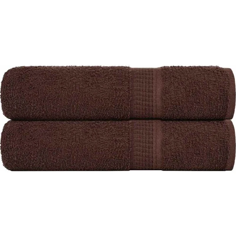 Badehåndklæder FROGN 2 stk. brun 100x150 cm 360 gsm