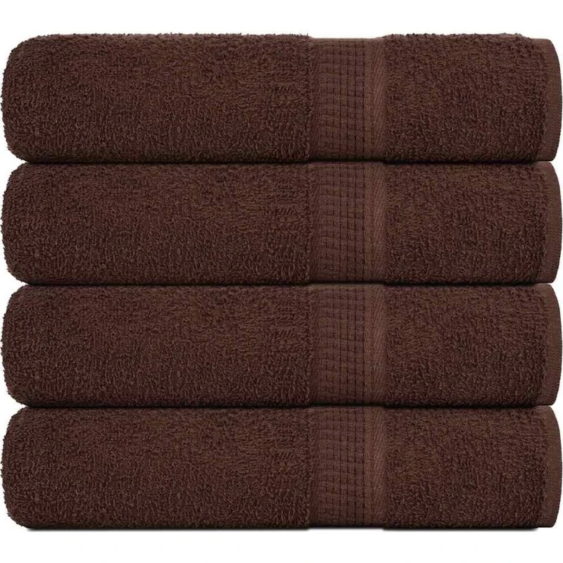 FROGN badehåndklæder 4 stk. brun 100x150 cm 360 gsm
