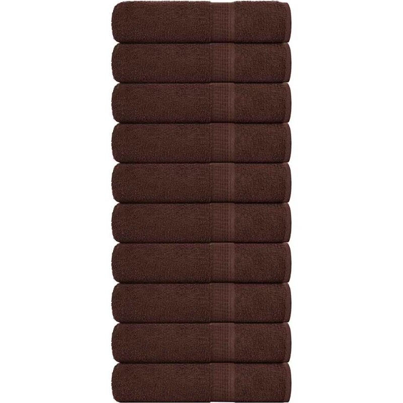 Badehåndklæder FROGN 10 stk 100x150 cm 360 gsm - Brun
