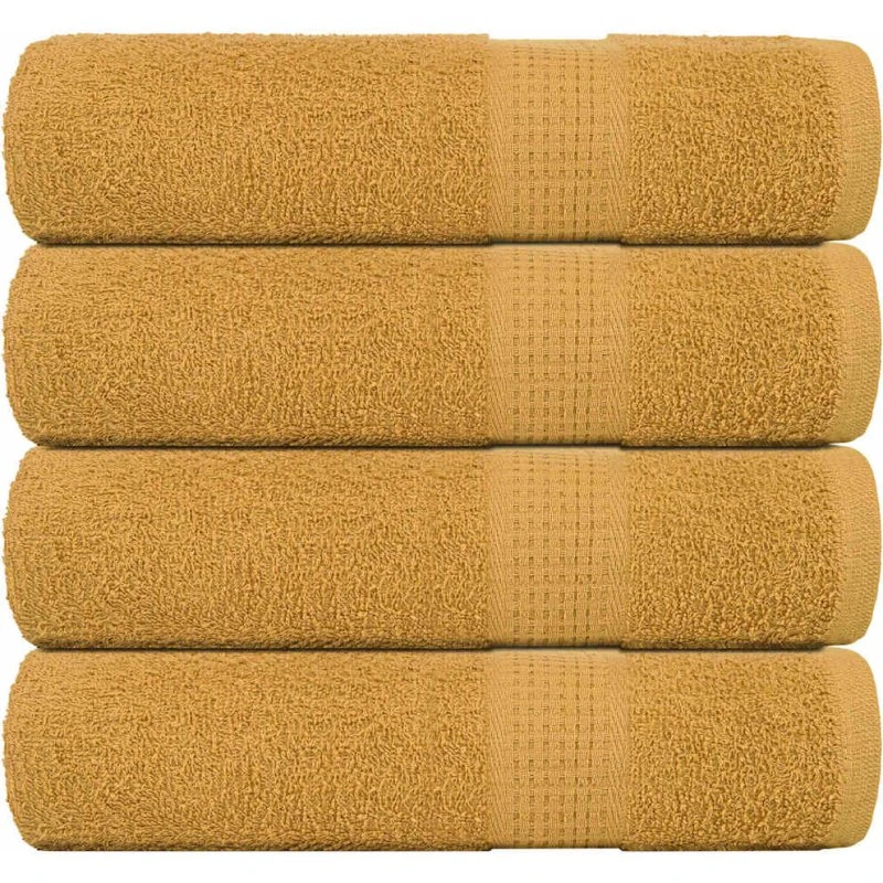 FROGN brusehåndklæder 4 stk. 70x140 cm – guld 360 gsm