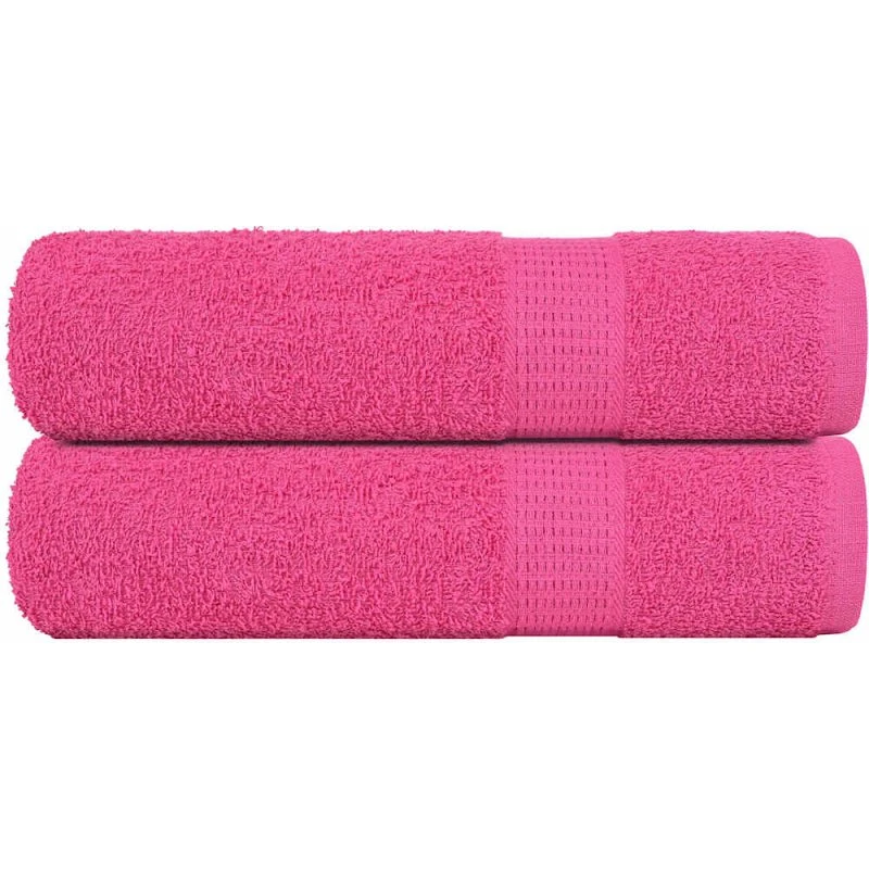 Badehåndklæder FROGN 2 stk lyserød 70x140 cm 360 gsm