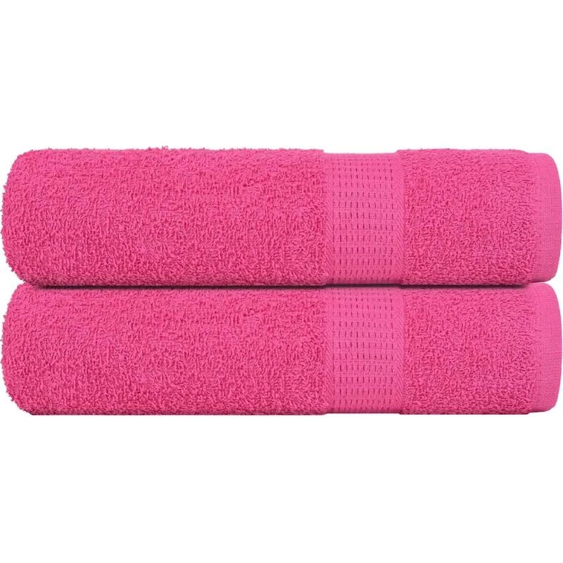 FROGN badehåndklæder 2 stk lyserød 100x150 cm 360 gsm