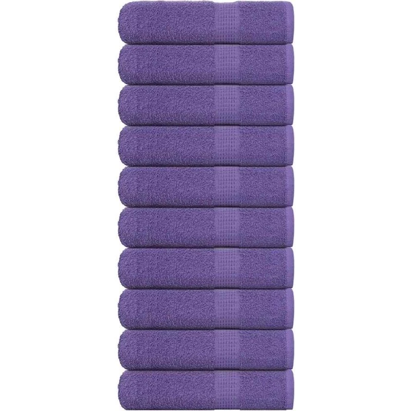 FROGN brusehåndklæder 10 stk. lilla 70x140 cm 360 gsm
