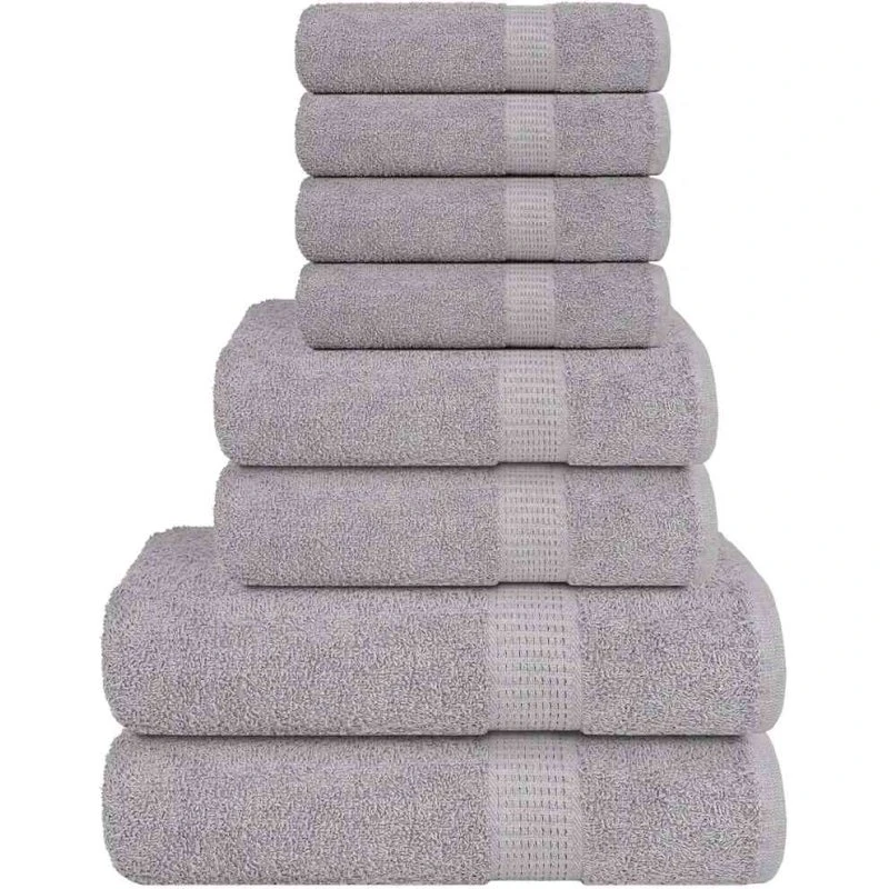 8-delt håndklædesæt FROGN, grå 360 gsm