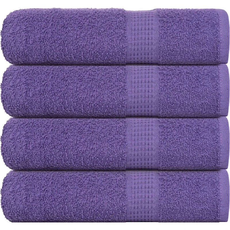 Badehåndklæder FROGN 4 stk 100x150 cm 360 gsm - lilla