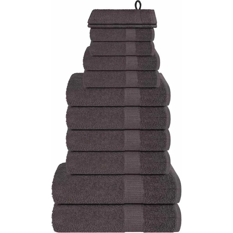 12-delt håndklædesæt FROGN antracit 360 g/m²