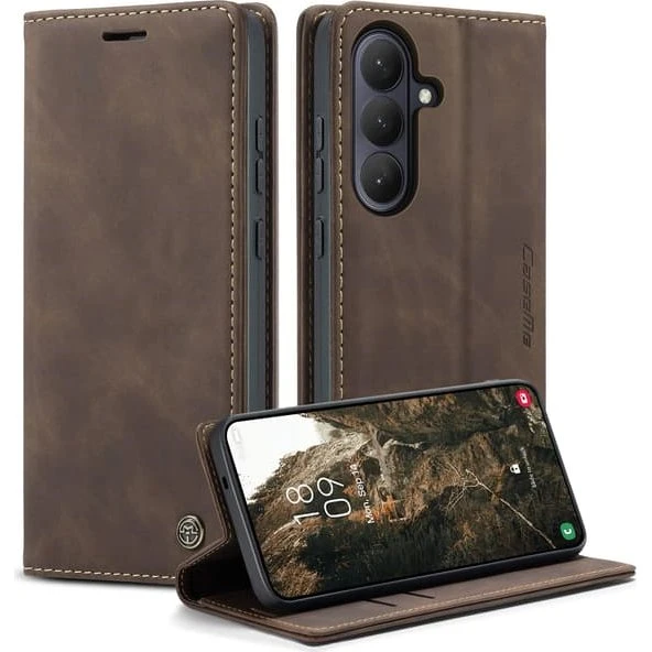 CASEME Retro Pung Taske til Samsung Galaxy S26 - Coffee