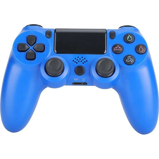 Trådløs PS4 Bluetooth Gamepad med vibration - Blå