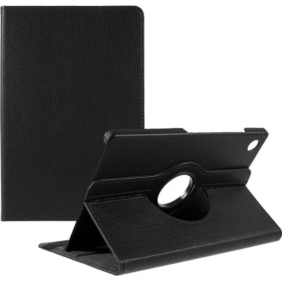 Litchi Taske med Roterende Stativ til Samsung Galaxy Tab A11+ / A9+