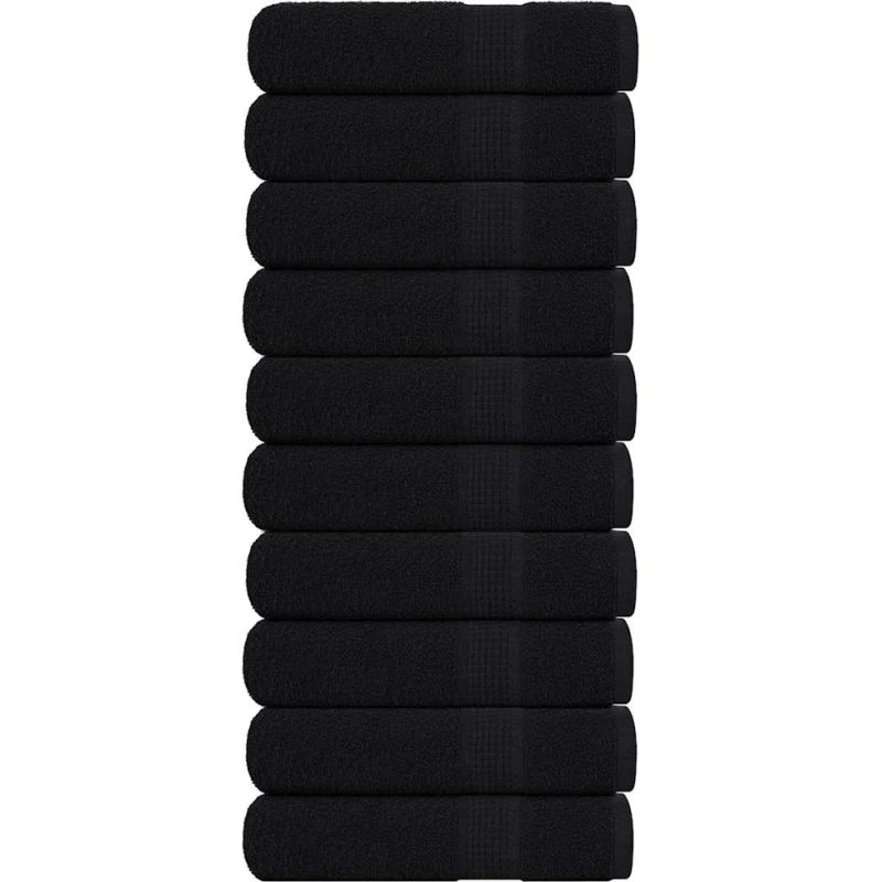 FROGN brusehåndklæder 10 stk – 70x140 cm, 360 gsm (sort)