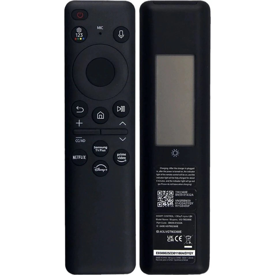 Samsung BN59-01432A Fjernbetjening - Soldrevet med stemmestyring
